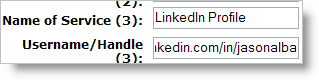 adding a LinkedIn profile as a 