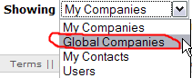 Filter to only show global companies