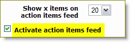 activate your action items feed