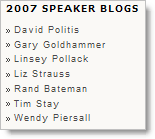 click to see the speakers blogs